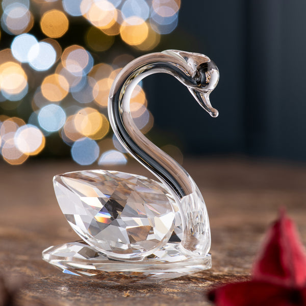 Belleek Galway Crystal Swan Figurine