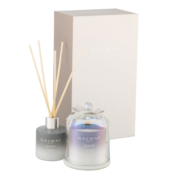 belleek Galway Crystal Sycamore & Sage Gift Set