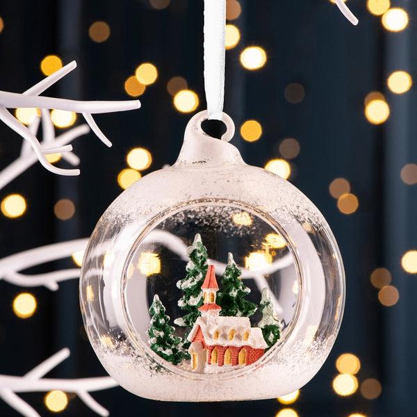 Belleek Galway Living Church Scene Hanging Bauble