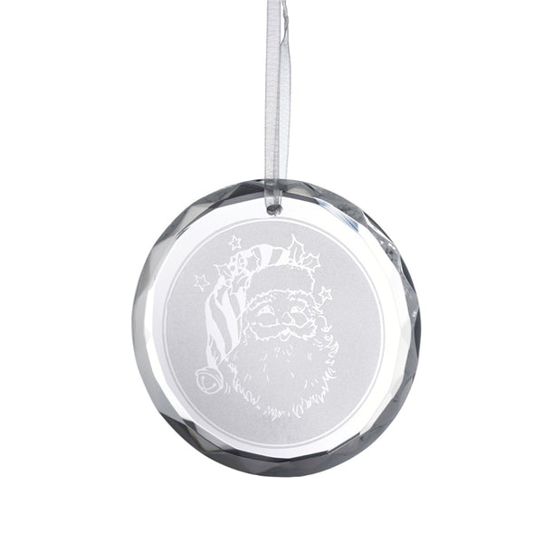 belleek Galway Living Santa - Round Hanging Ornament