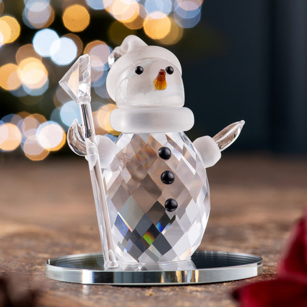 Belleek Galway Living Snowman On Ice Figurine