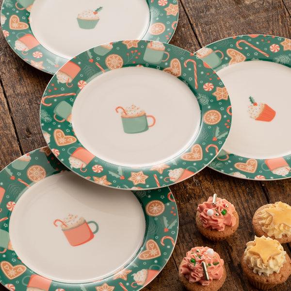 Belleek Belleek Living Christmas Cupcakes Set Of 4 Tea Plates