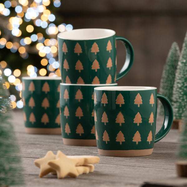 Belleek Belleek Living Christmas Tree Mugs Set Of 4