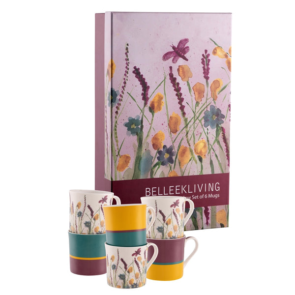 Belleek Belleek Living Dreamy Meadow 6 Piece Mug Set