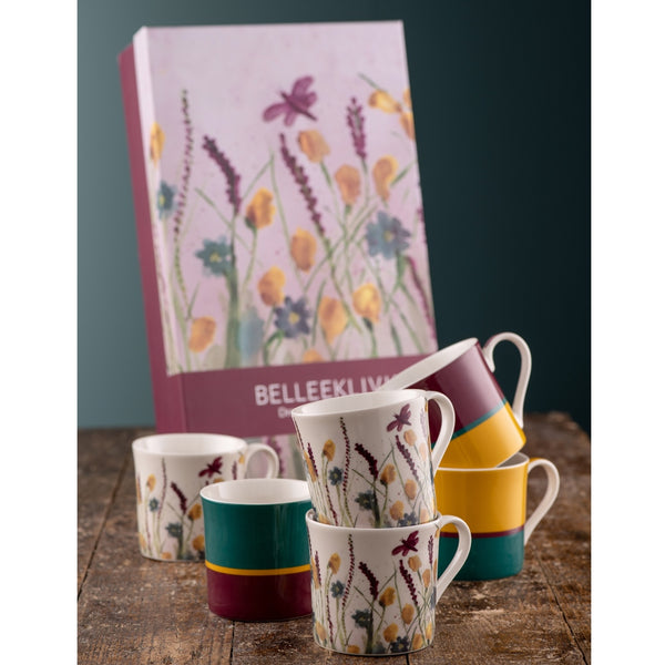 Belleek Belleek Living Dreamy Meadow 6 Piece Mug Set