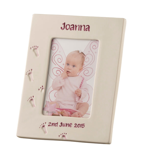 belleek Belleek Living Personalised Precious Memories 6x4 Frame Pink