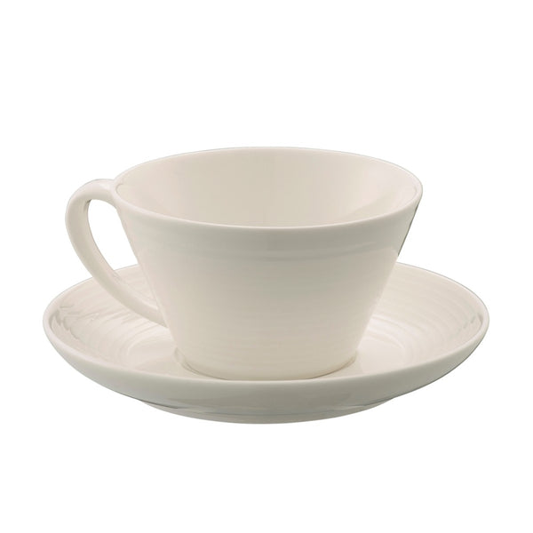 belleek Belleek Living Ripple Tea Cup and Saucer Set of 4
