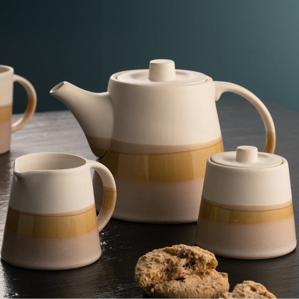 Belleek Belleek Living Saffron Teapot Sugar & Cream Set