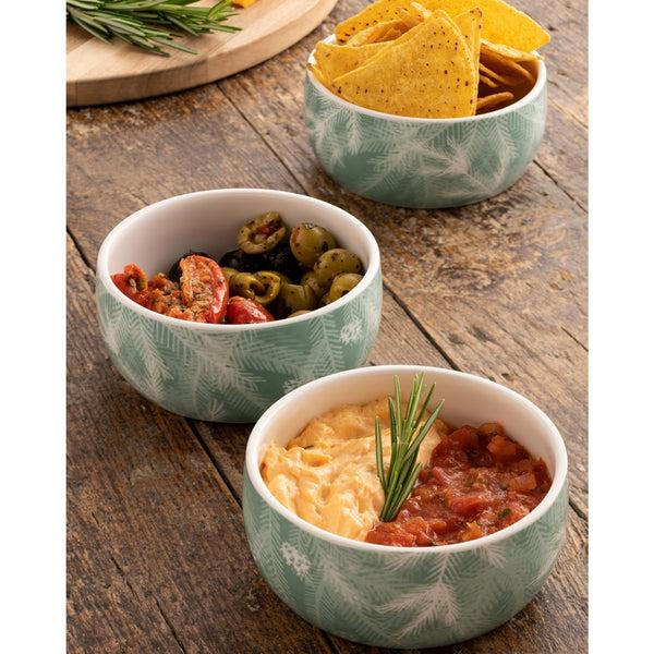 Belleek Belleek Living Winter Spruce Snack Bowl Set