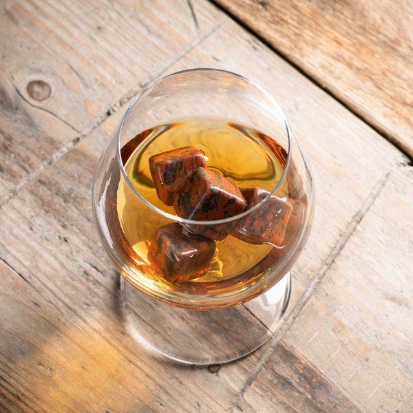 Belleek Galway Crystal Cooling Stones Set Of 4 - Polished Red Granite