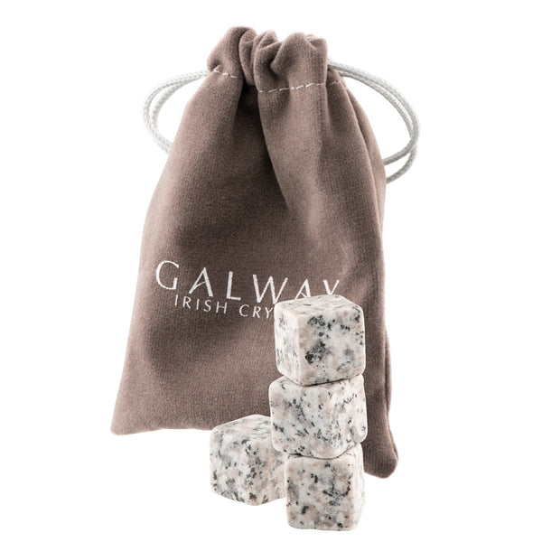 belleek Galway Crystal Cooling Stones Set of 4 - White/Grey Granite