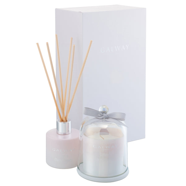 belleek Galway Crystal Cotton and Cherry Blossom Gift Set