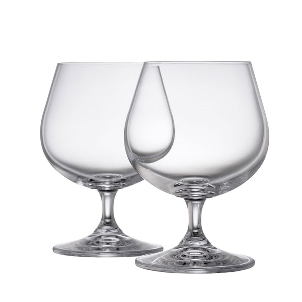 Belleek Galway Crystal Elegance Brandy / Irish Cream Liqueur Pair