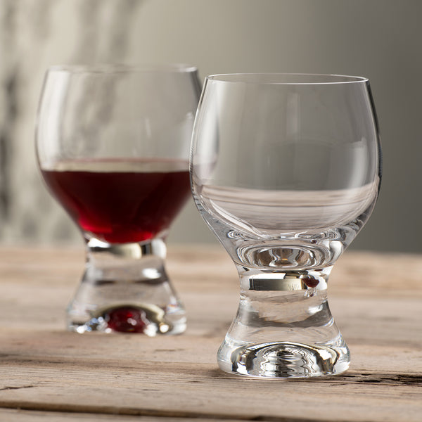 Belleek Galway Crystal Elegance Footed Tasting Glass Pair