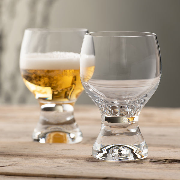 Belleek Galway Crystal Elegance Footed Tasting Glass Pair