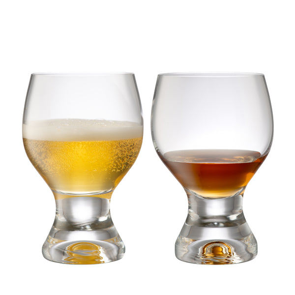 belleek Galway Crystal Elegance Footed Tasting Glass Pair