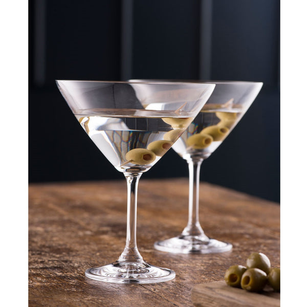 Belleek Galway Crystal Elegance Martini / Cocktail Pair