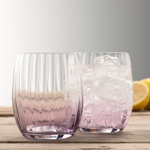 Belleek Galway Crystal Erne Tumbler Set Of 2 In Amethyst