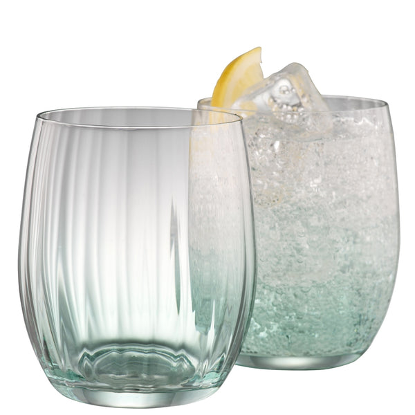 belleek Galway Crystal Erne Tumbler Set of 2 in Aqua