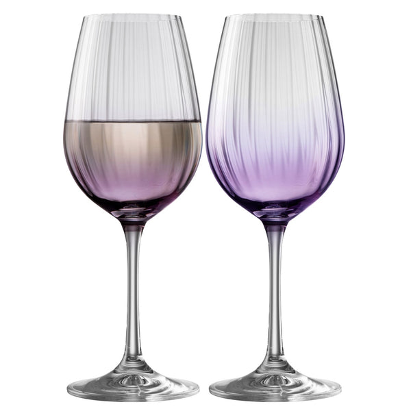 belleek Galway Crystal Erne Wine Set of 2 in Amethyst