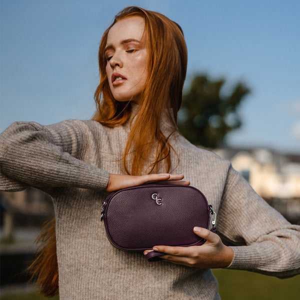 Belleek Galway Crystal Fashion Crossbody Bag - Mulberry