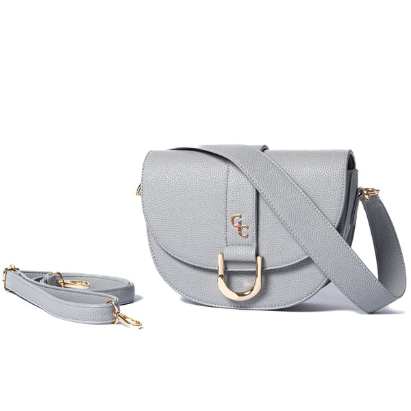 belleek Galway Crystal Fashion Saddle Bag Cloud Grey