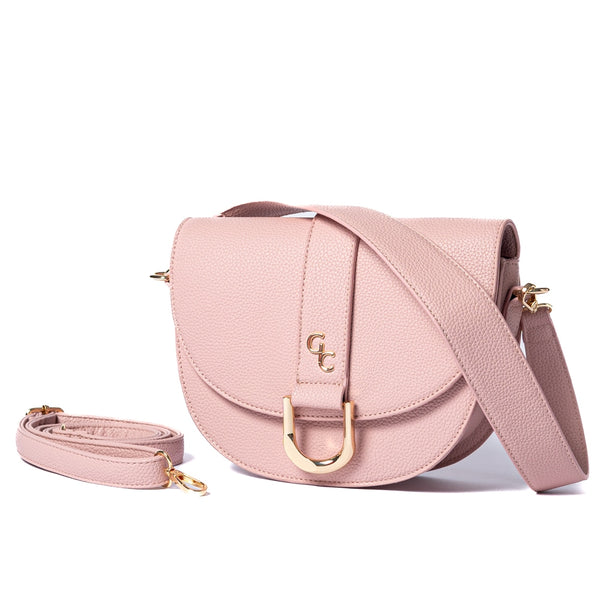 belleek Galway Crystal Fashion Saddle Bag Cloud Pink