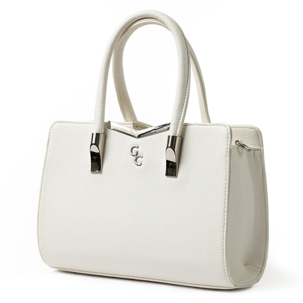 belleek Galway Crystal Fashion Top Handle Handbag - White