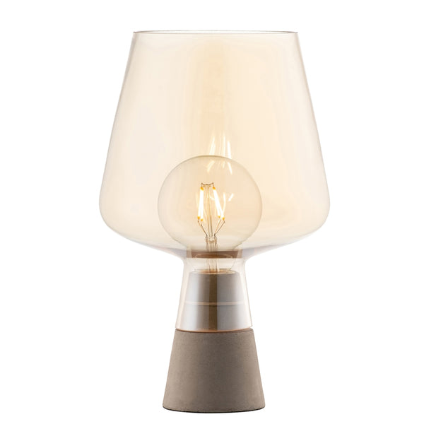 belleek Galway Crystal Large Glass Table Lamp - Amber