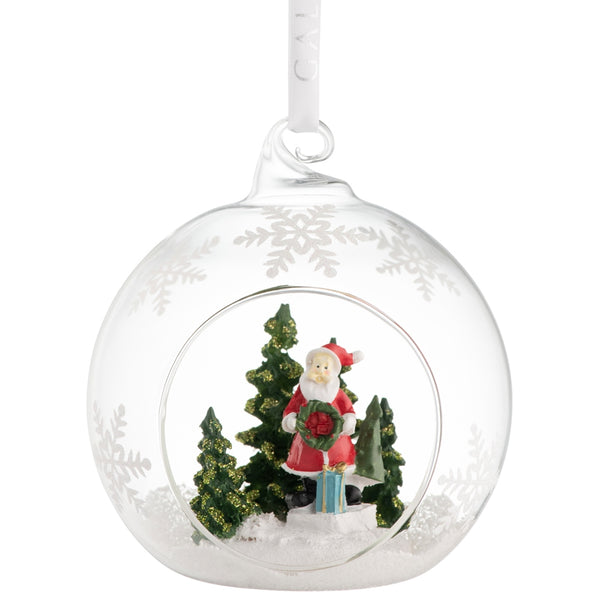 belleek Galway Crystal Santa & Tree Hanging Bauble Ornament