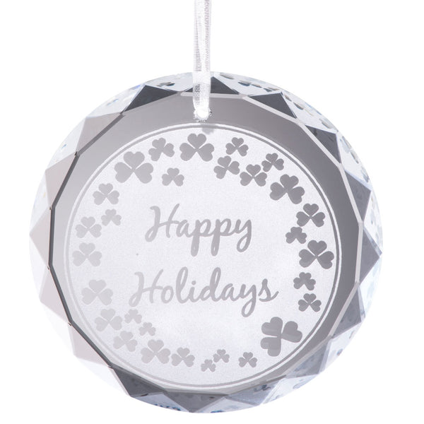belleek Galway Living Happy Holidays Hanging Ornament