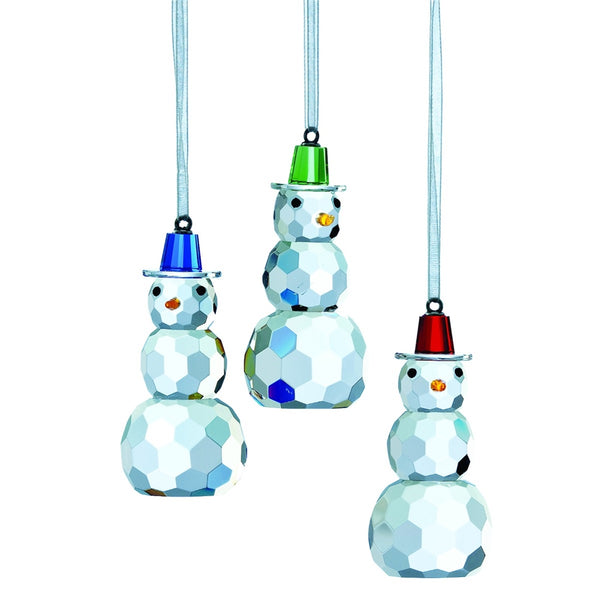 belleek Galway Living Magical Snowman - Hanging Ornament Set