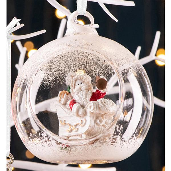 Belleek Galway Living Santa's Sleigh Hanging Bauble Ornament