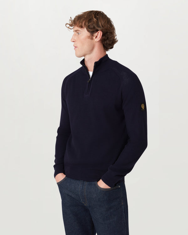 Belstaff Guide Quarter Zip Jumper