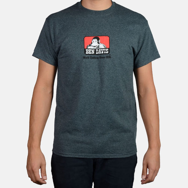 ben davis Classic Logo T-Shirt - Charcoal Heather