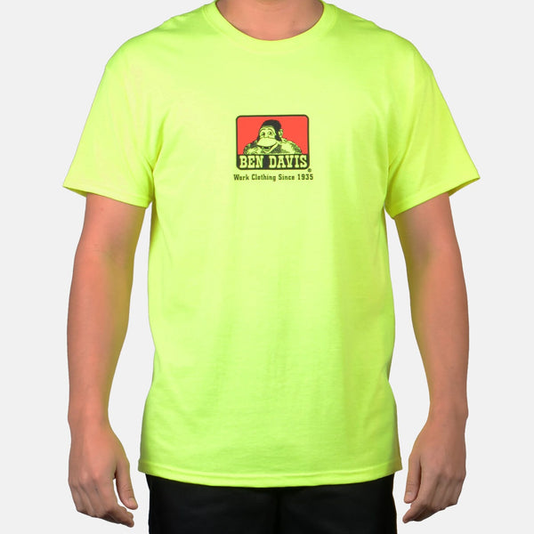 ben davis Classic Logo T-Shirt - Safety Green
