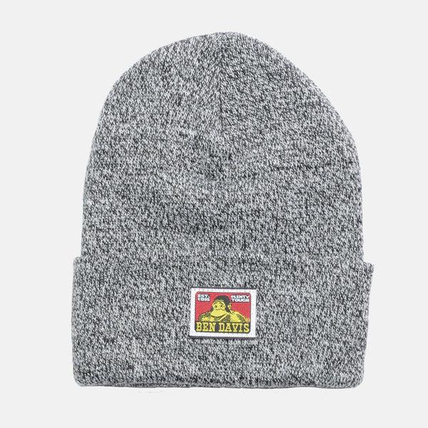 ben davis Cuffed Knit Beanie - Marled Black