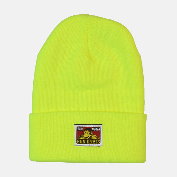 ben davis Cuffed Knit Beanie - Safety Yellow