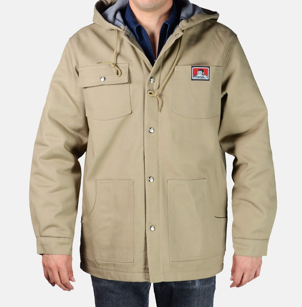 ben davis Hooded Jacket w/ Snaps - Khaki