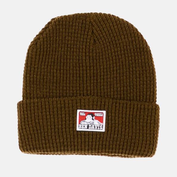 ben davis Waffle Knit Beanie - Moss