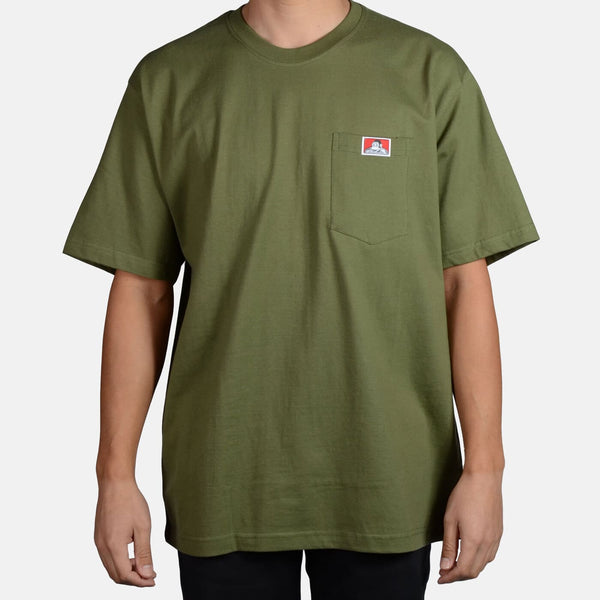 ben davis Heavy Duty Short Sleeve Pocket T-Shirt - Olive