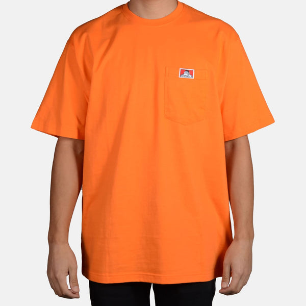 ben davis Heavy Duty Short Sleeve Pocket T-Shirt - Orange