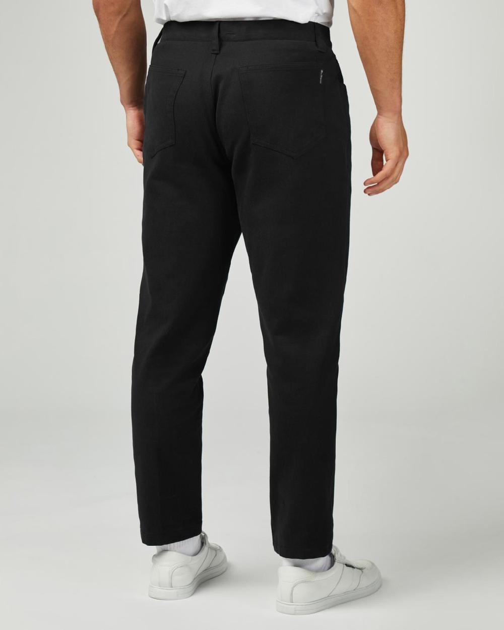 Ben Sherman 5 Pocket Twill Trousers In Black