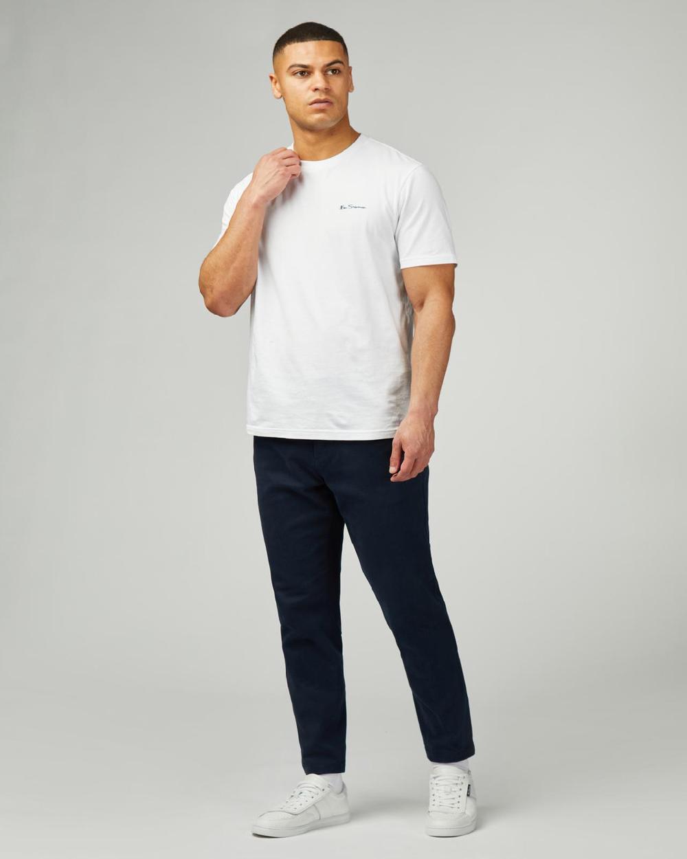 Ben Sherman 5 Pocket Twill Trousers In Dark Navy