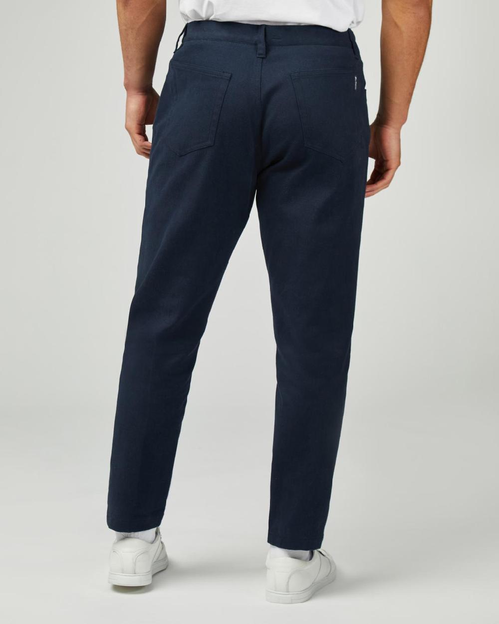 Ben Sherman 5 Pocket Twill Trousers In Dark Navy