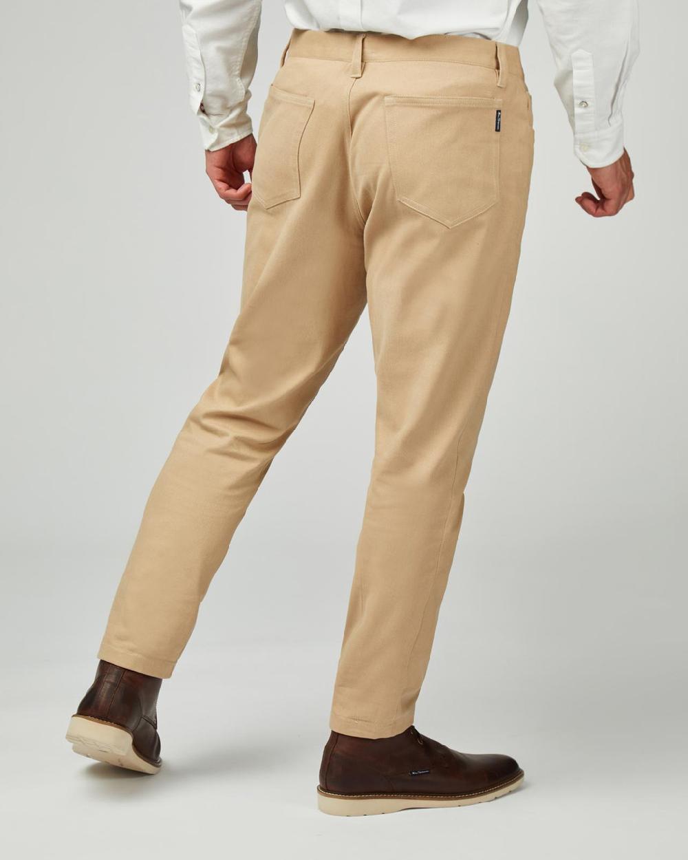 Ben Sherman 5 Pocket Twill Trousers In Stone