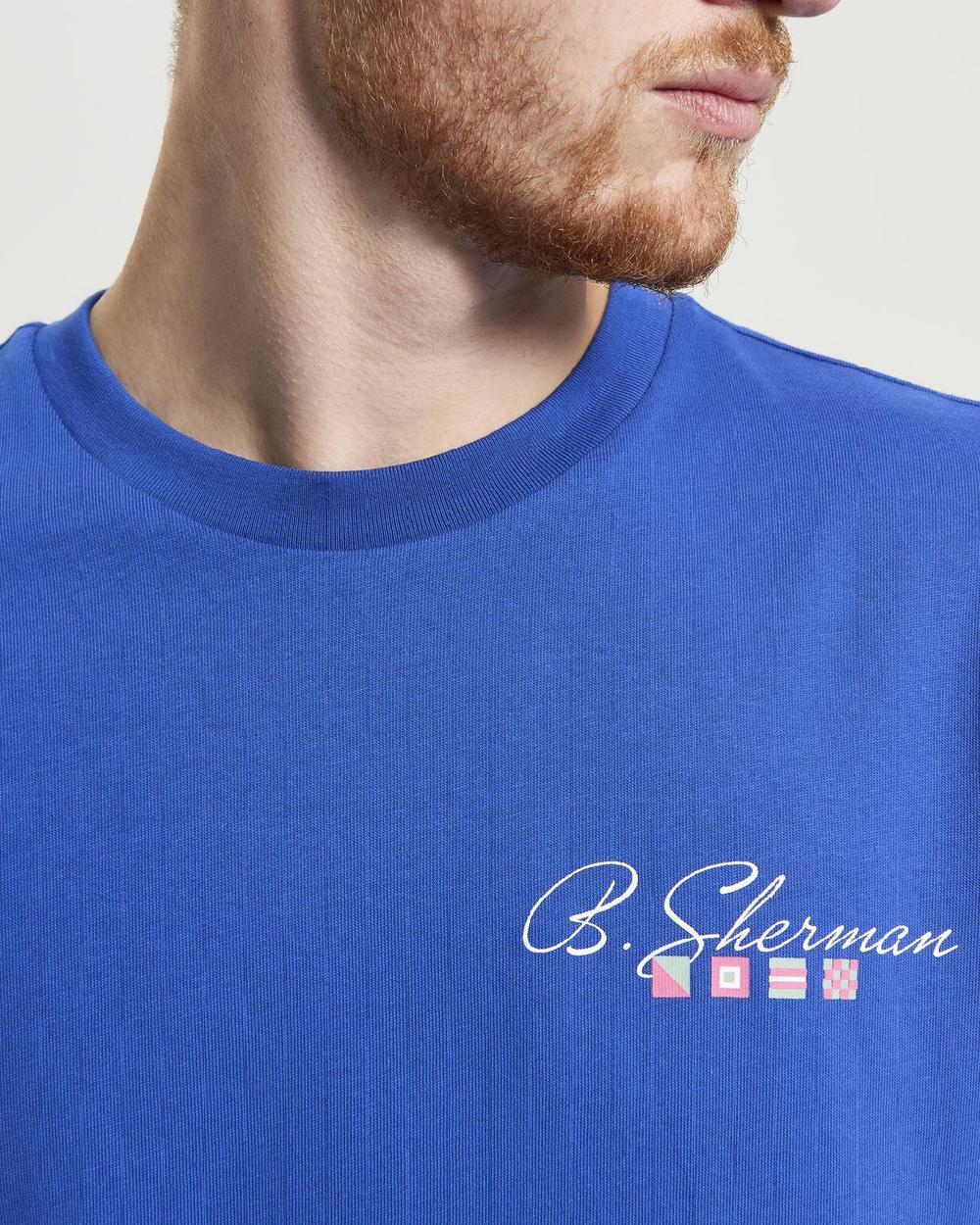 Ben Sherman B Script Back Tee In Royal Blue
