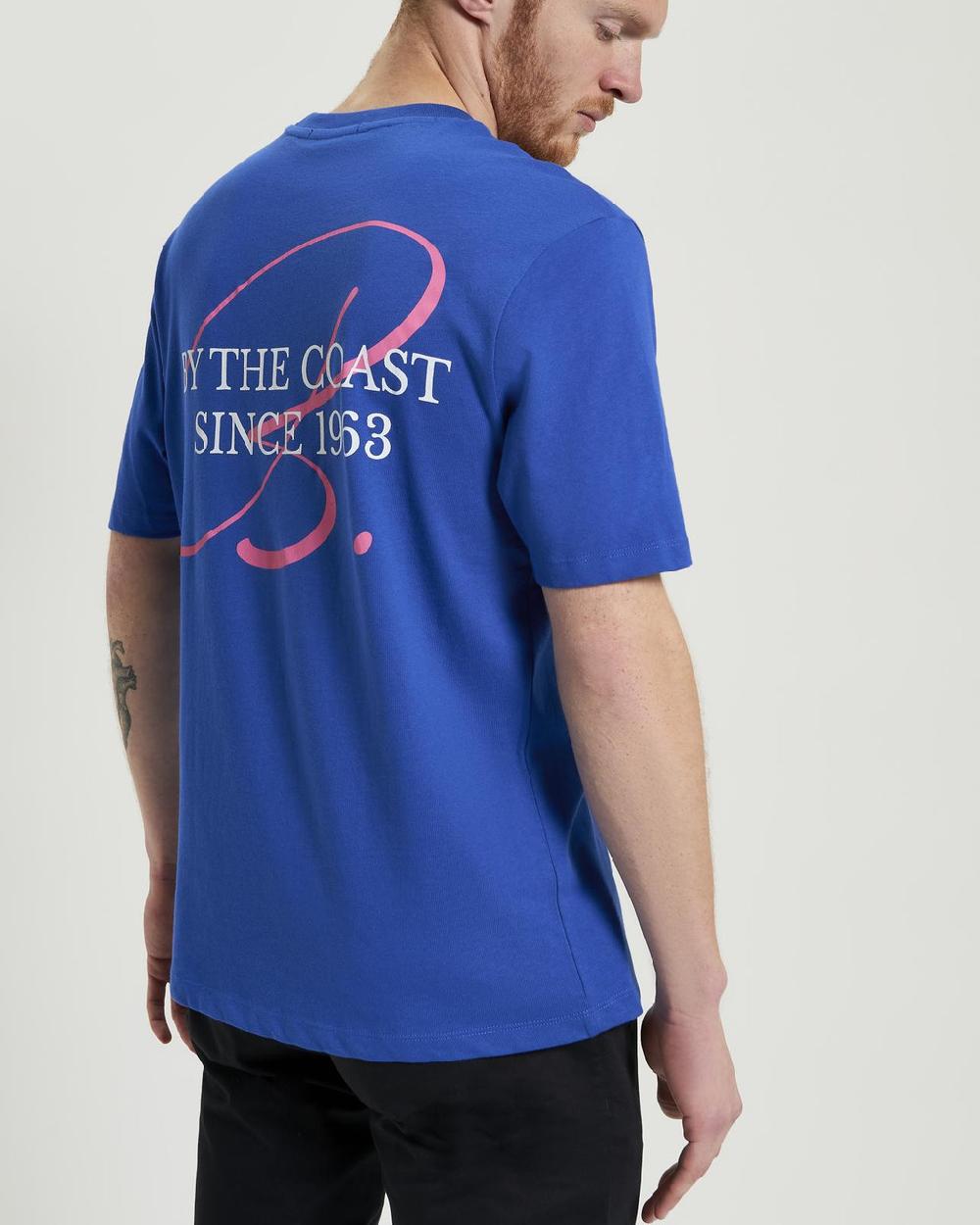 Ben Sherman B Script Back Tee In Royal Blue