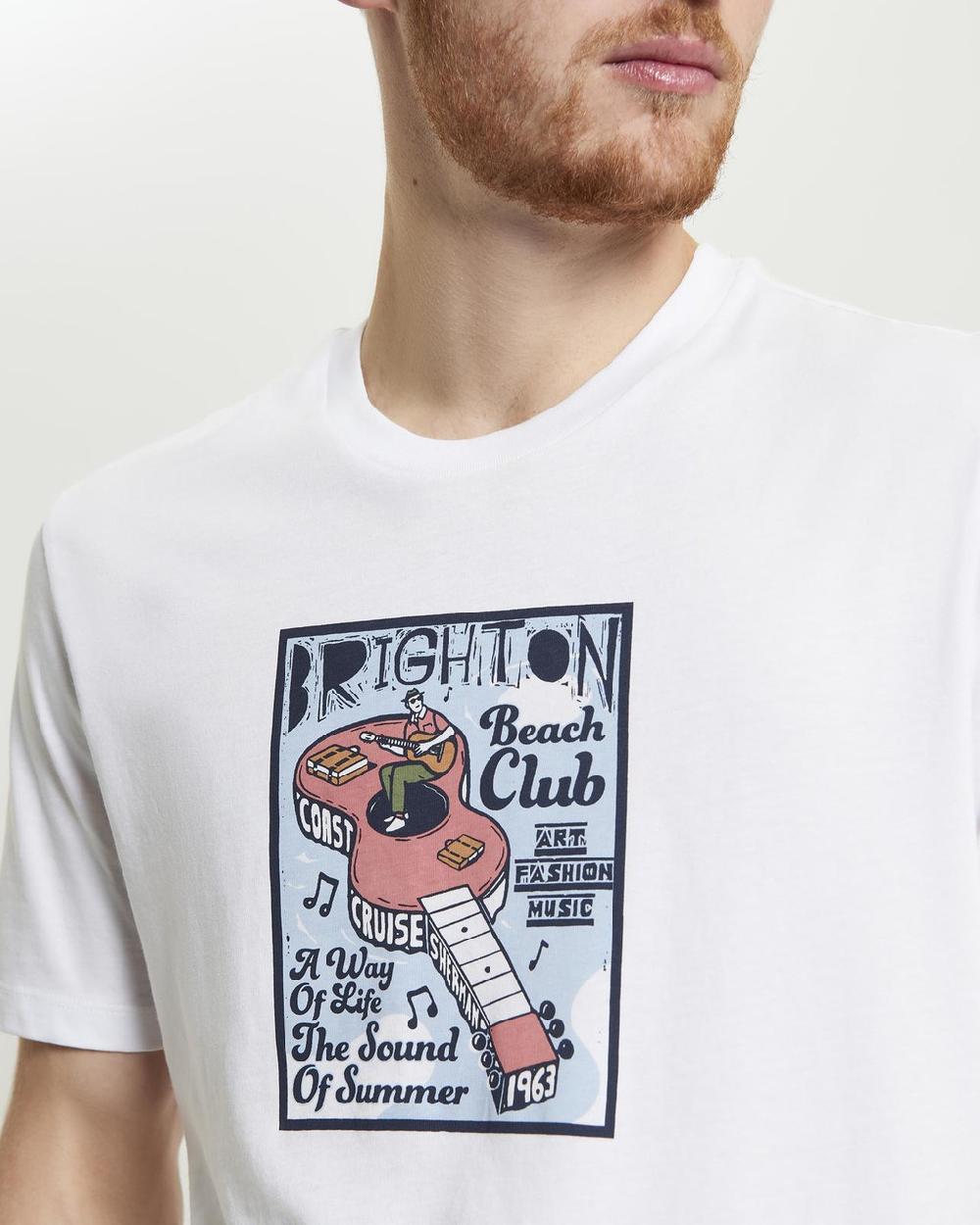 Ben Sherman Boat Guitar Character Tee In White