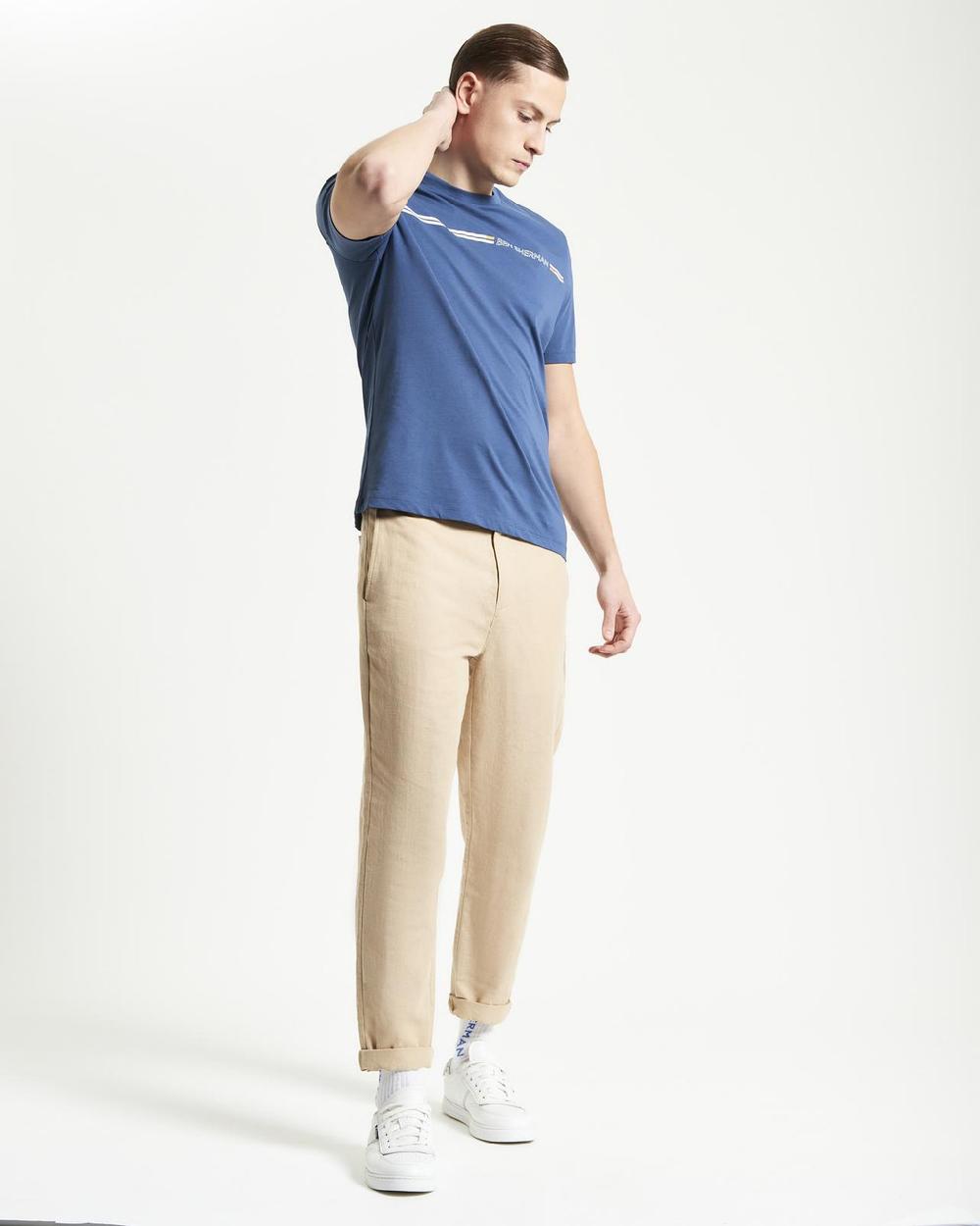 Ben Sherman Core Stripe Tee In Indigo